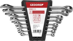 GEDORE red Ring-Maulschlüssel-Satz 8-19 mm GEDORE red Ring-Maulschlüssel-Satz 8-19 mm um 6-kant Muttern und Schrauben an schwer zugänglichen Stellen zu befestigen oder zu lösen