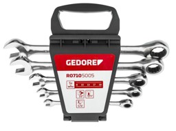 Gedore red Maulschlüssel mit Ringratsche Gedore red Maulschlüssel mit Ringratsche mit metrische Schlüsselweiten, um 6-kant Muttern und Schrauben zu befestigen oder zu lösen
