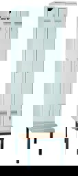 Zeige Details für Garderobenschrank mit Sitzbank und 3 Abteile Bild von Garderobenschrank mit Sitzbank und 3 Abteile