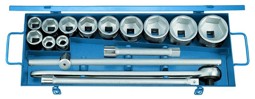 Gedore Steckschlüssel-Satz 3/4 Zoll Gedore Steckschlüssel-Satz 3/4 Zoll, mit geschmiedeten, vergüteten, handbetätigten 6-kant Steckschlüsseleinsätzen