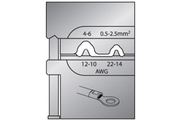 Zeige Details für Moduleinsatz 8140-05 für unisolierte Kabelschuhe Bild von Moduleinsatz 8140-05 für unisolierte Kabelschuhe