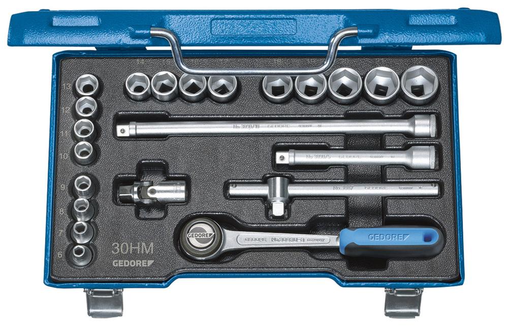 Bild von Gedore Steckschlüssel-Satz 9,5 mm (3/8 Zoll) 30 HMU-3