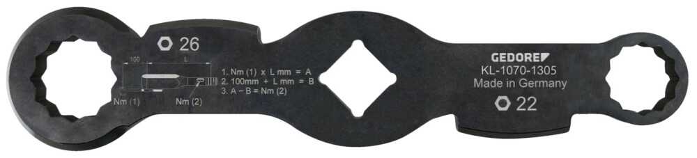 Bild von Gedore KL-1070-1305 Doppelschlagschlüssel SW22/SW26