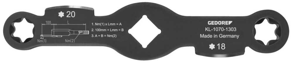 Bild von Gedore KL-1070-1303 Doppelschlagschlüssel E18/E20