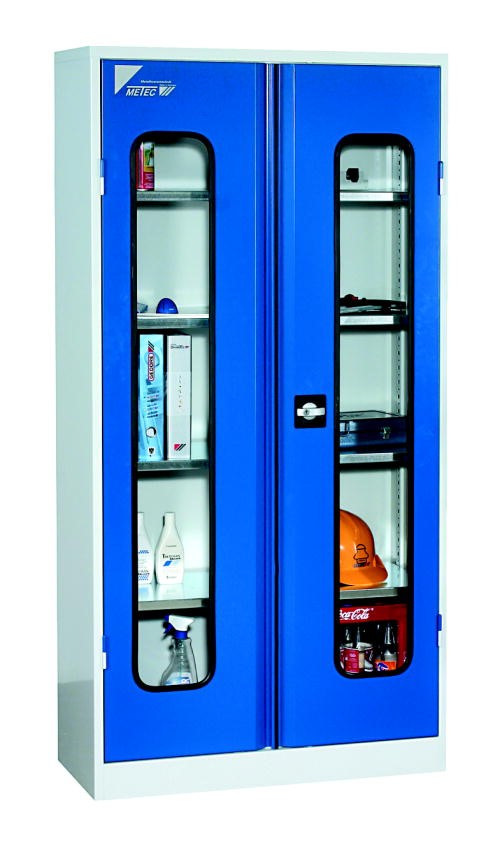 Bild von Flügeltürschrank mit Kunststoffscheiben B 950 x H 1900 x T 600 mm