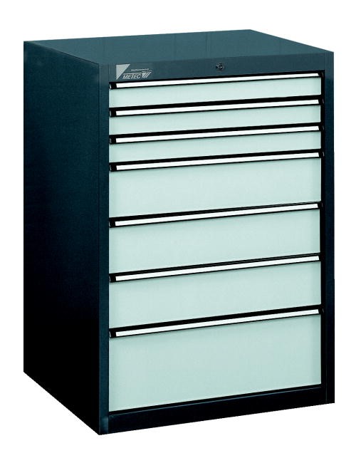 Bild von Schubladenschrank H 1000 mit 7 Schubladen mit Einfachauszug