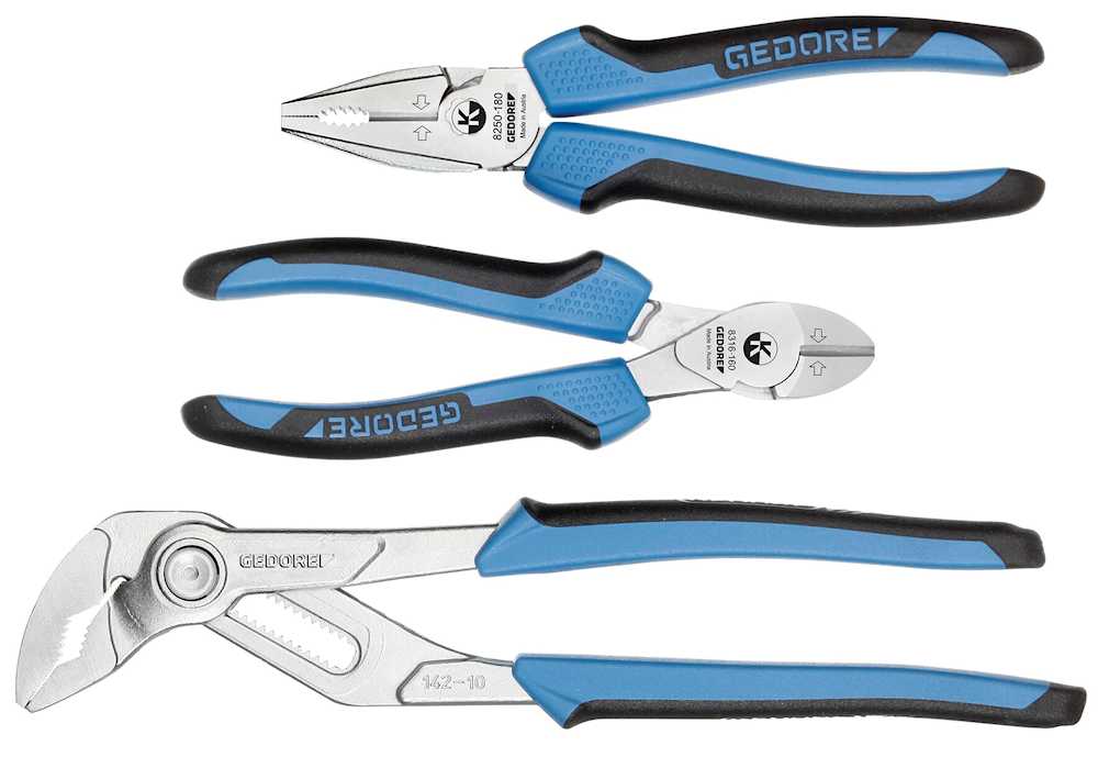 Bild von Gedore S 8303 JC Zangen-Satz 3-teilig 2K-Griffe