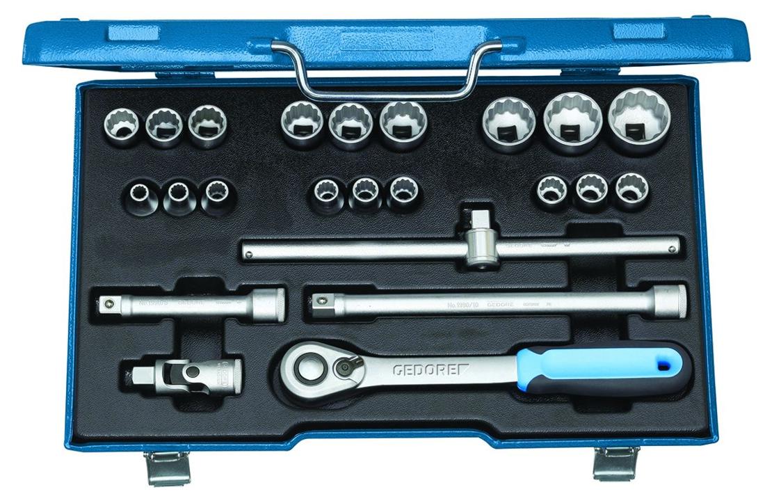 Bild von Gedore D 19 EMU-20 Steckschlüssel-Satz 1/2 Zoll 23-tlg 12-kant 8-32 mm