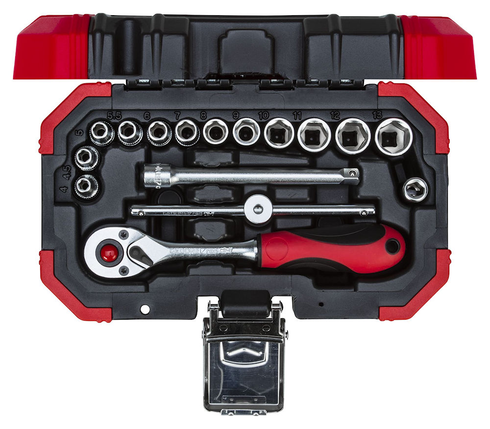 Bild von GEDORE Red Steckschlüssel-Satz 1/4 Zoll 4-13 mm 16-tlg